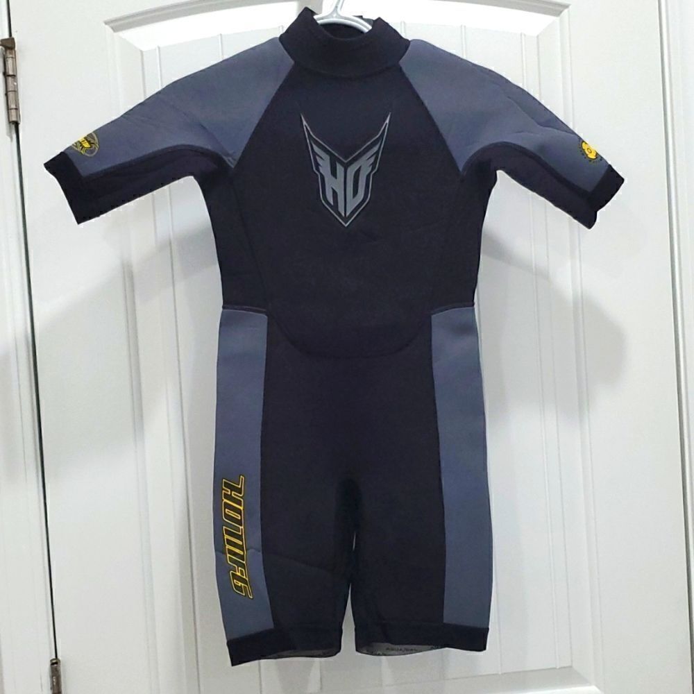 HO Sports X-Factor Kids Black and Grey, Short Sleeve, Zipper-Back, Shorty Spring